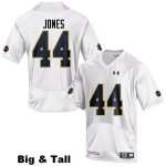 Notre Dame Fighting Irish Men's Jamir Jones #44 White Under Armour Authentic Stitched Big & Tall College NCAA Football Jersey XAG8299DX